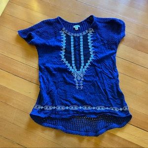 5 for $25 Lucky Brand embroidered top